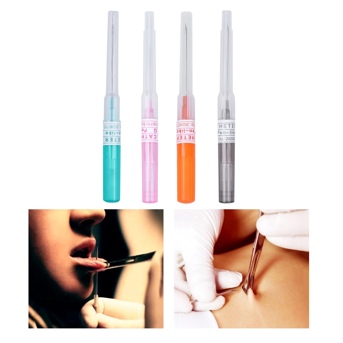 5pcs Disposable Piercing Needles Puncture Needles Body Perforating Supplies for Shop Store (20G)