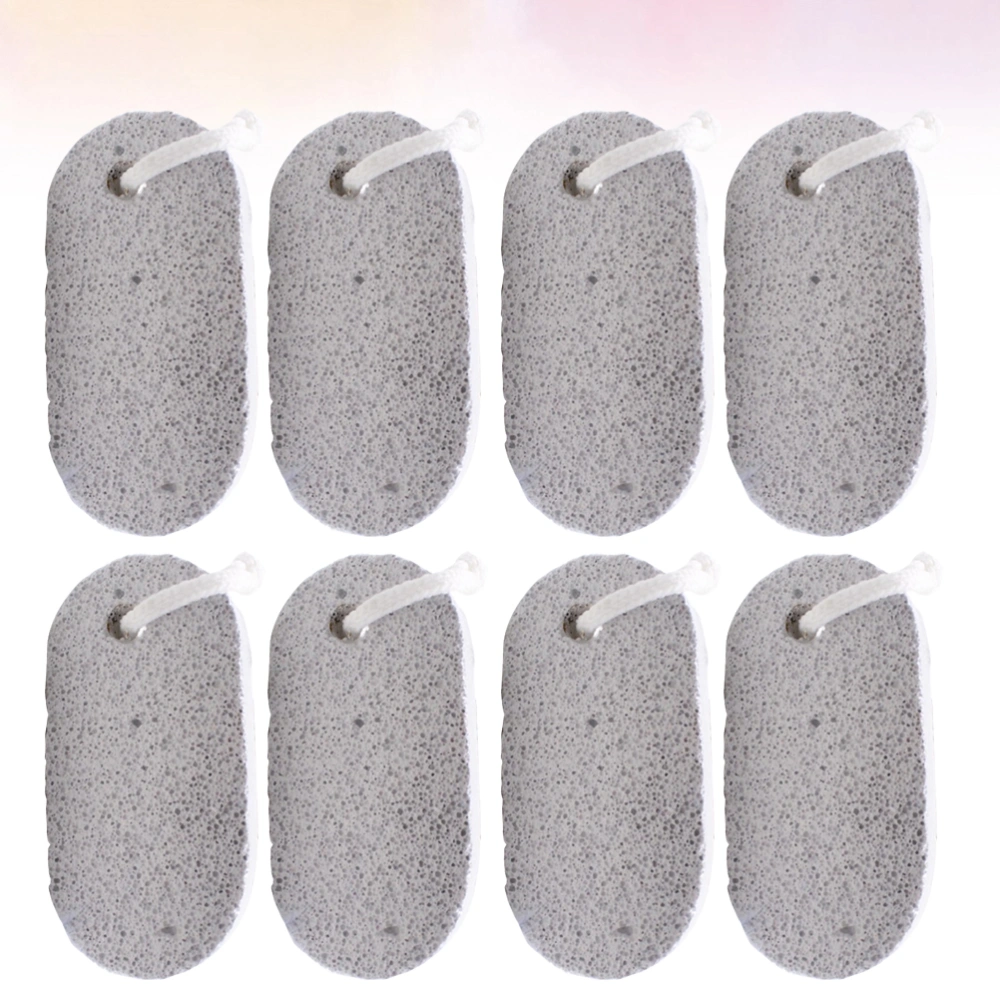 12 Pcs Small Pet Volcanic Stone Chew Toy Teeth Grinder for Hamster Rabbit Parrot Home Supplies (Light Grey)