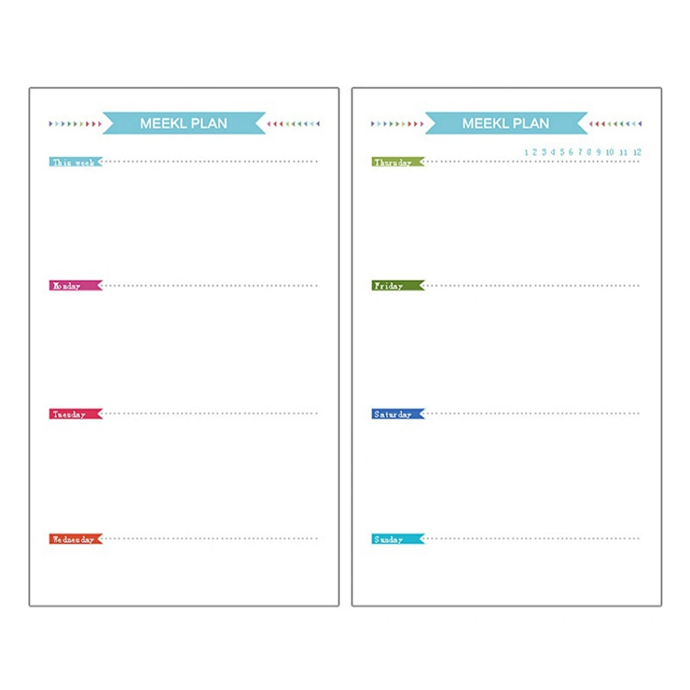 40 Sheets A6 Size 6-Hole Paper Refills For Notebook Planner Journal Dairy (Weekly Book)
