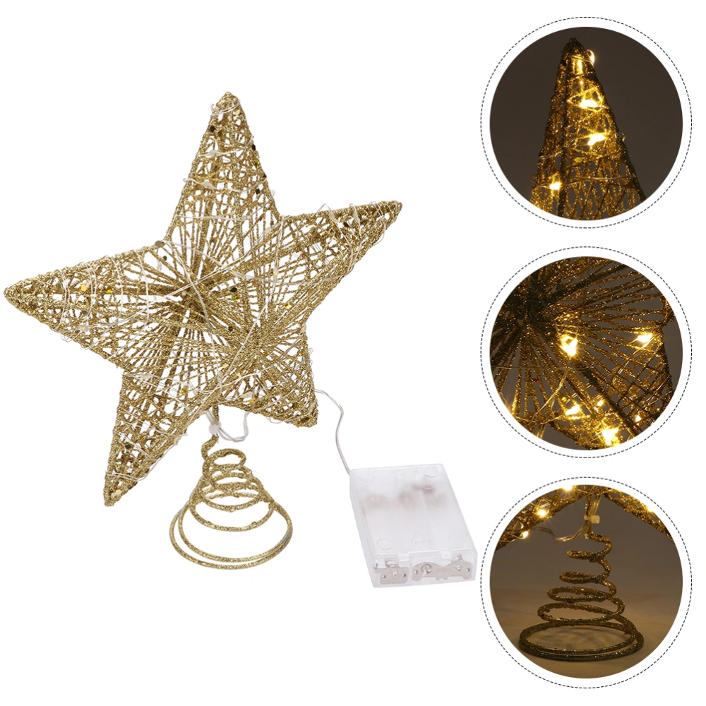 1Pc Exquisite Star Hanging Decor Pentagram Pendant Shiny Christmas Tree Ornament