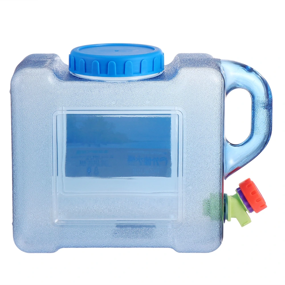 Plastic Water Bucket Portable Car Bucket PC Water Storage Container with Faucet for Outdoor Use (5L)