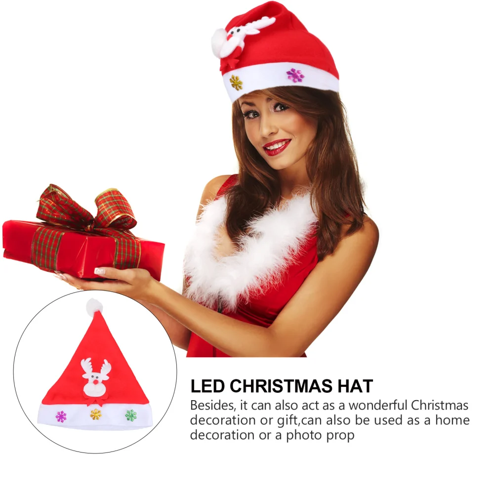 Flashing Christmas Hat Luminous Christmas Head Decoration for Children (Reindeer)