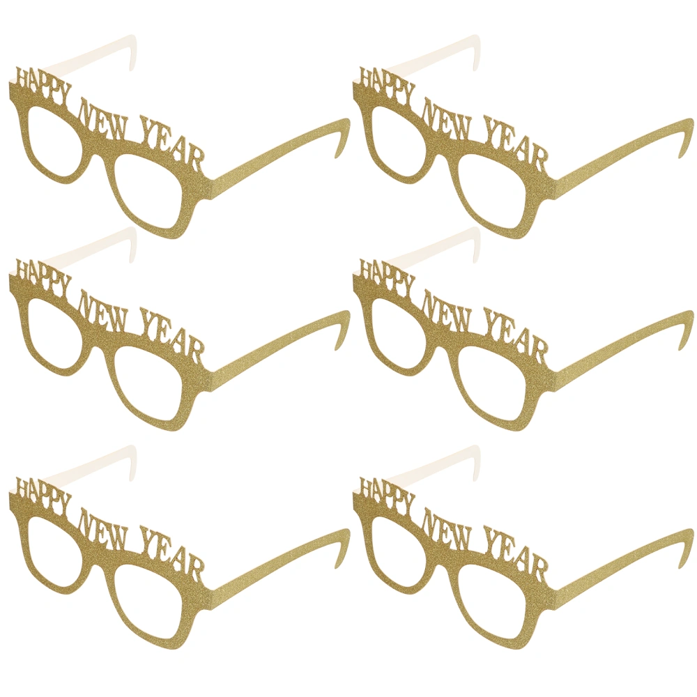 18pcs 2021 New Year Christmas Paper Eyeglasses Frame Performance Props Decor