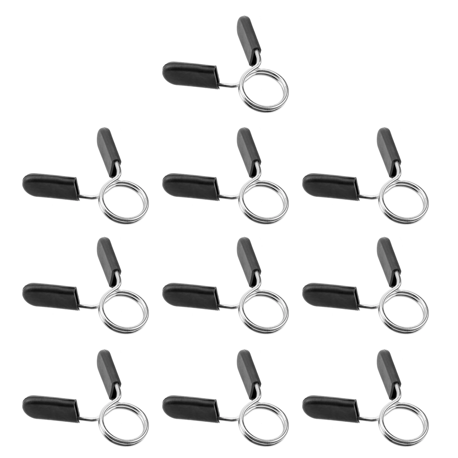10Pcs 28mm Dumbbell Barbell Clamps Spring Clip Collars for Powerlifting Cross Fit Weightlifting Gym(Black)