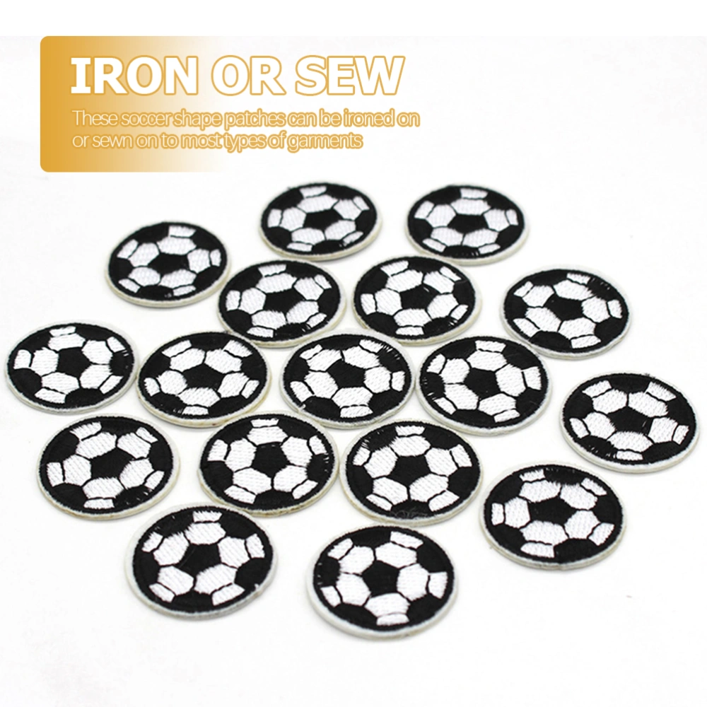 10pcs Fabric Soccer Patches Embroidery Cloth Patches Garment Patches (5cm)