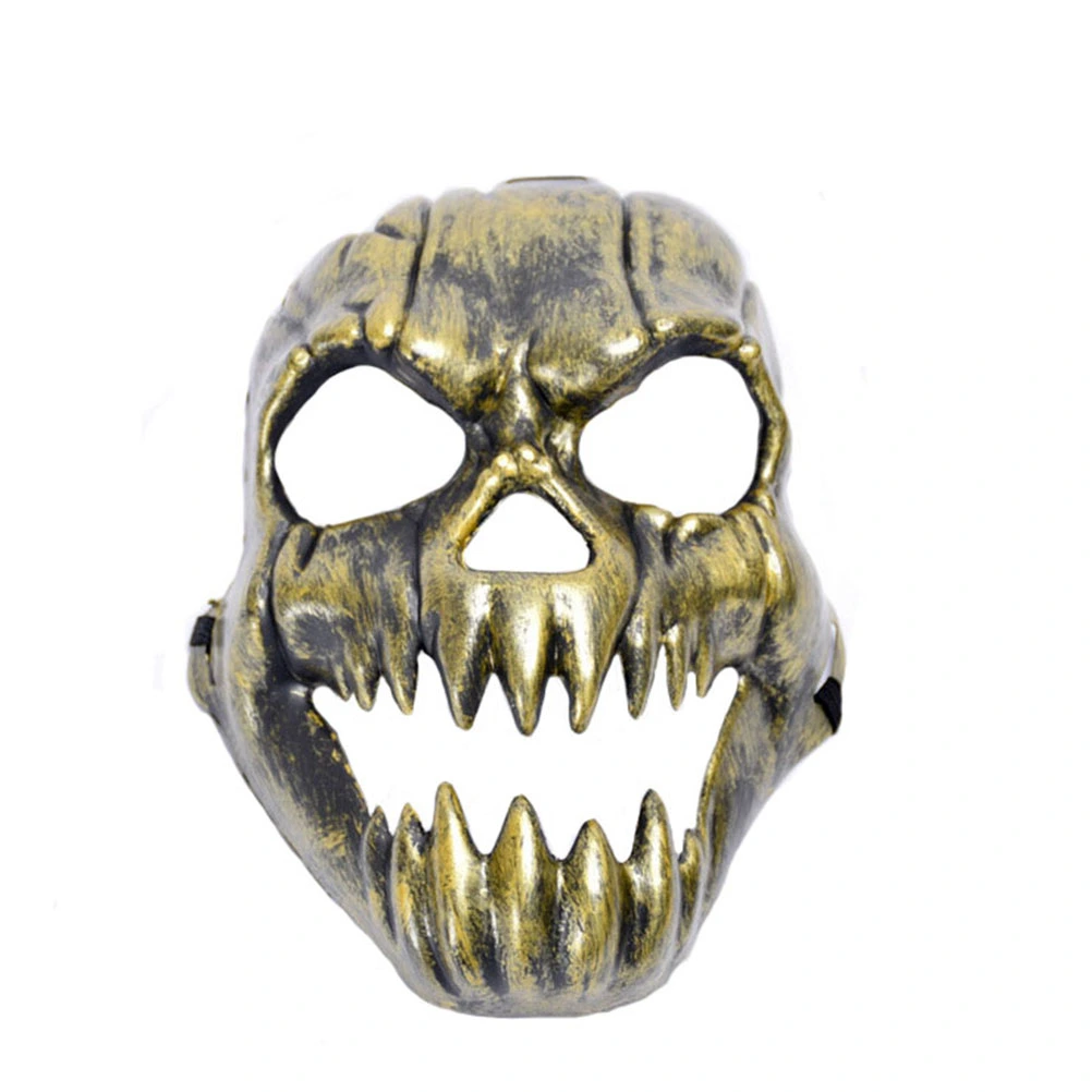 Halloween Costumes Mask Scary Creepy Horrible Mask Costume Prop For Masquerade Make-up Party (Golden)