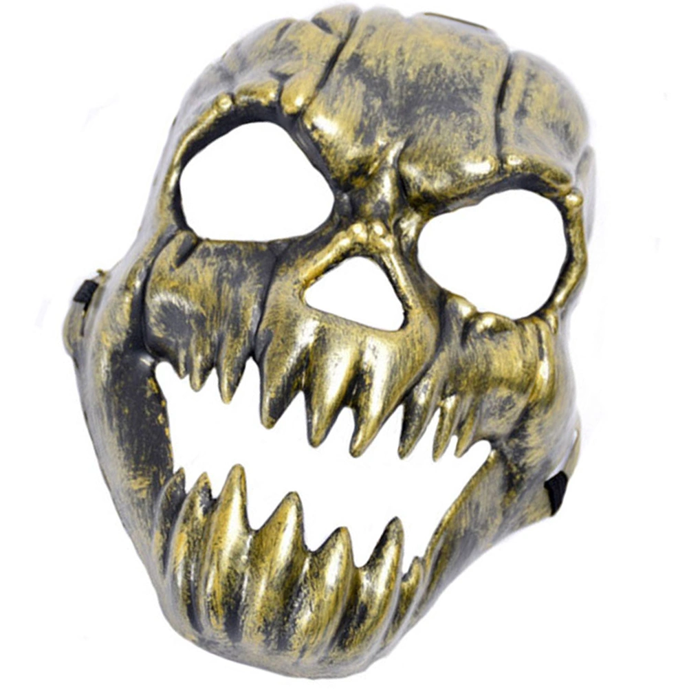 Halloween Costumes Mask Scary Creepy Horrible Mask Costume Prop For Masquerade Make-up Party (Golden)