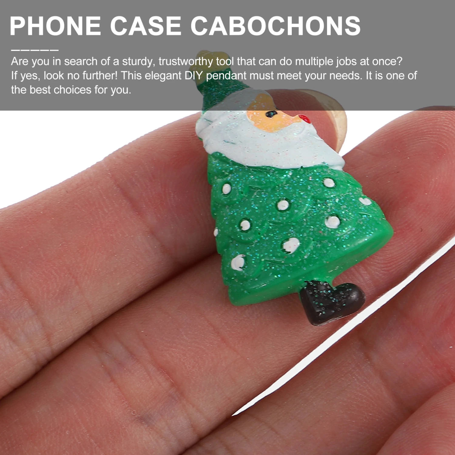 24pcs Phone Case Cabochons Christmas Flat Back Charms Christmas Tree Cabochons