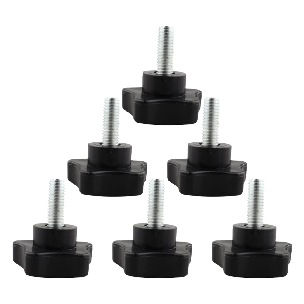 6pcs Plum Blossom Shaped Screw Thread Knob Screw-on Handle Clamping Knob