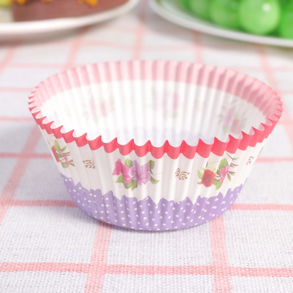 100pcs Oilproof Cupcake Wrappers Blue Polka Dot Cake Cups  Colorful Paper Cupcake Liners Dessert Wraps Greaseproof Cake Holder