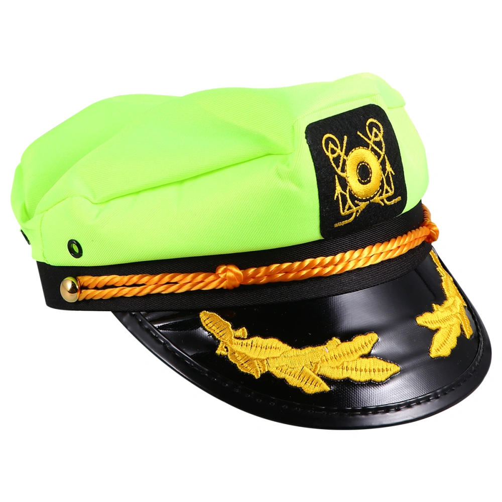 Navy Map Dacron Performance Funny Colorful Role Play Sailor Hat for Party Gathering Festival (Green)