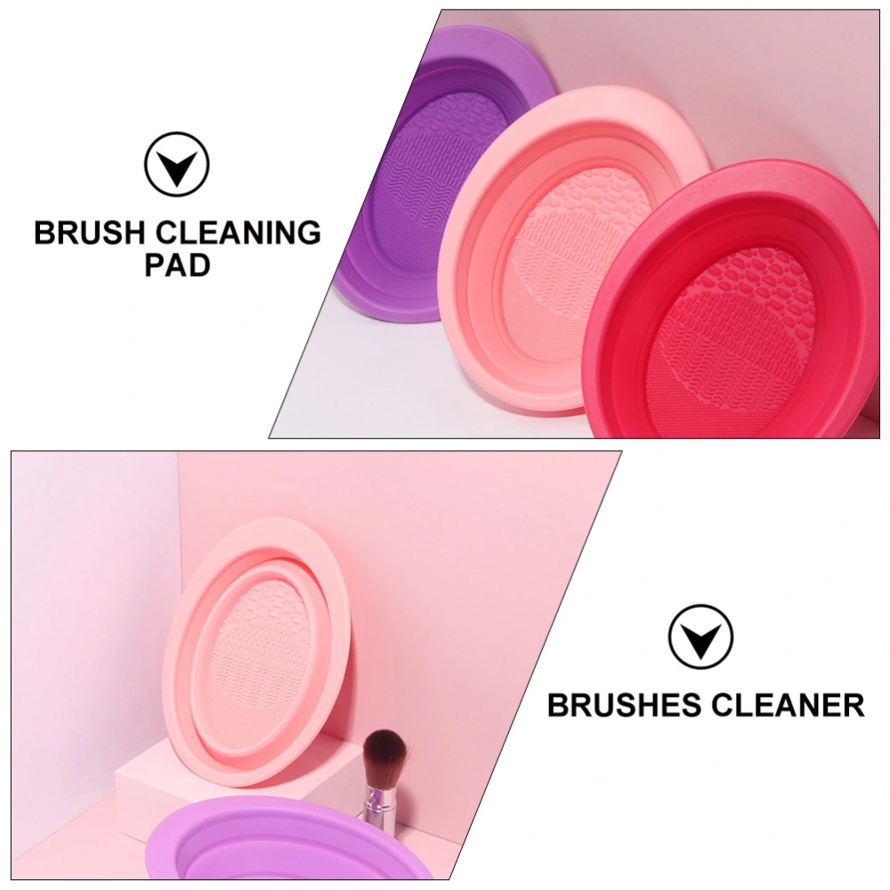 Creative Brush Cleaning Mat Silicone Makeup Cleaning Brush Scrubber Bowl