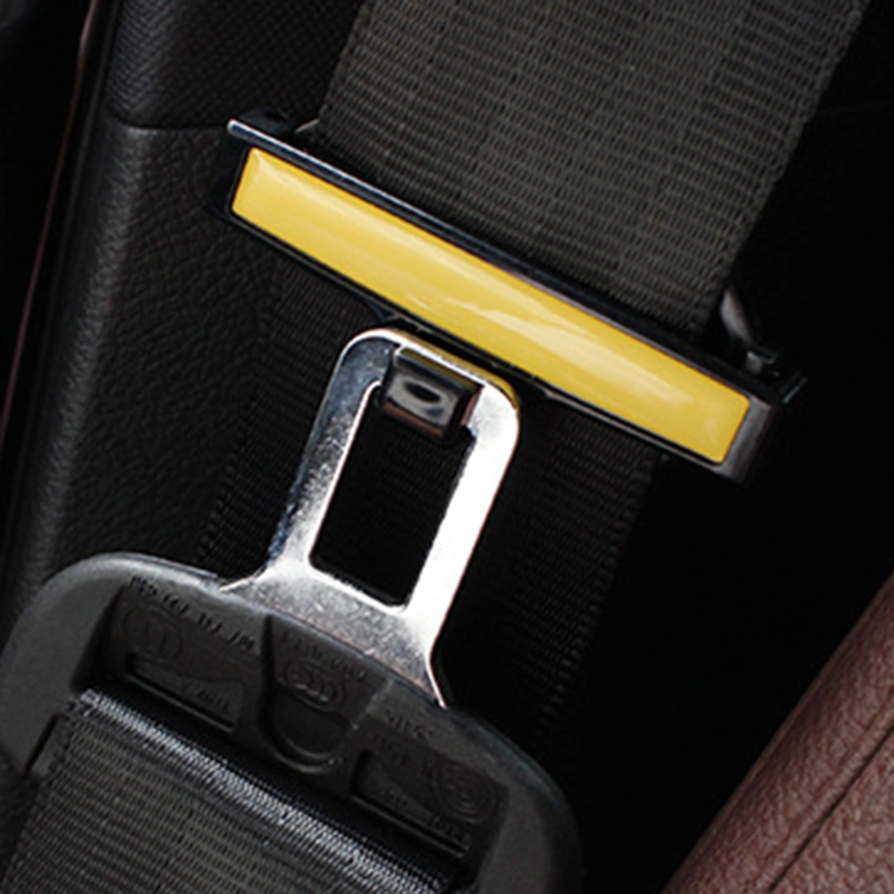 4Pcs Car Belt Tightener Auto Safety Belt Retaining Clip Shoulder Neck Comfort Adjustment Child Safety Stopper Buckle Yellow