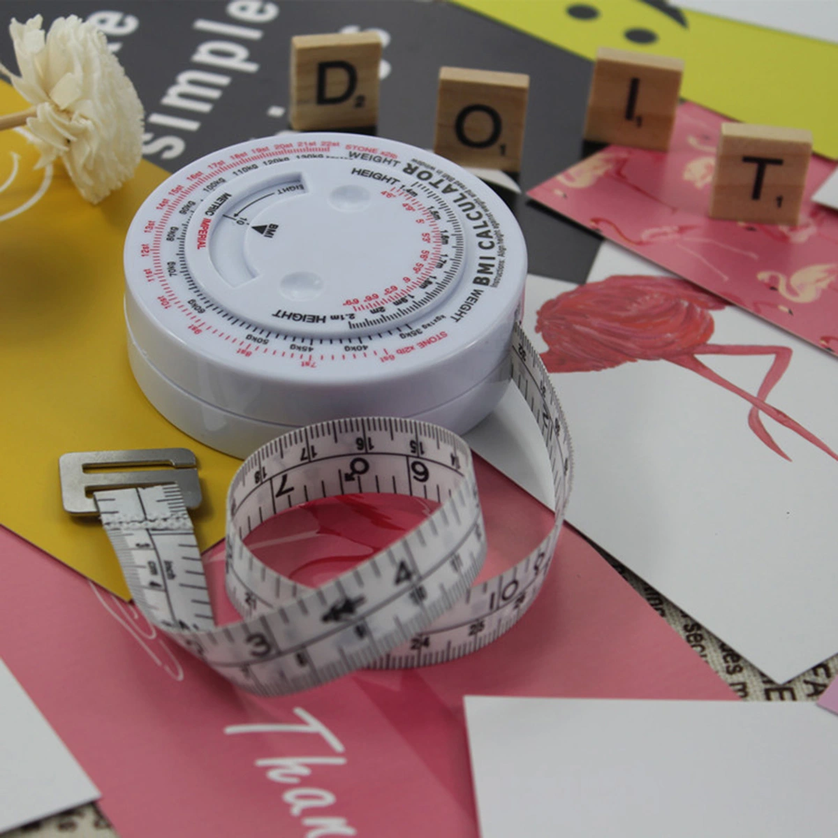 BMI Body Mass Index Tape Measure Calculator Sewing Tailor Body Scale Fitness Caliper Measuring Body Retractable Tape Fat Tape Measure