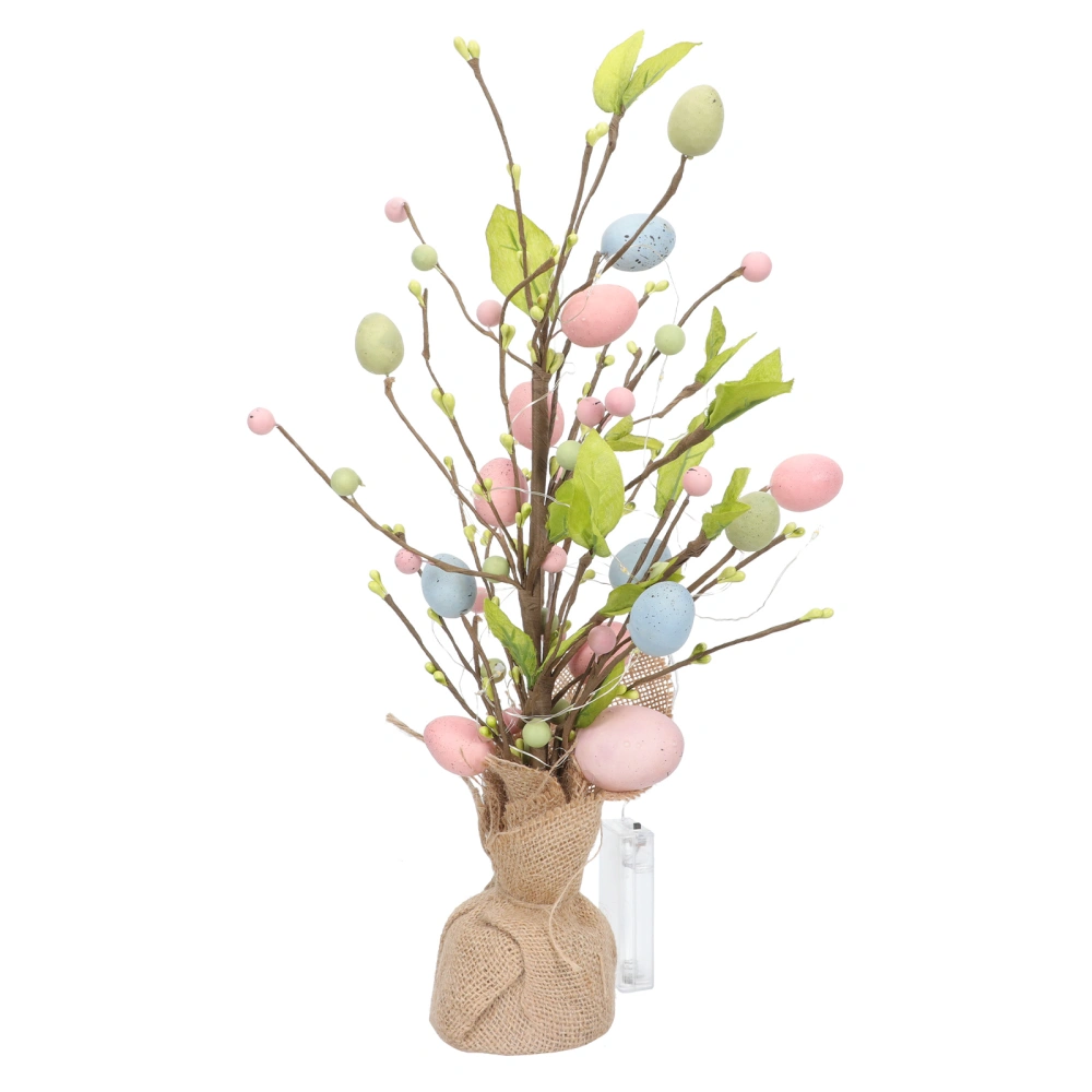 LED Easter Adornment LED Easter Egg Tree Decor Artificial Egg Tree Branch Ornament