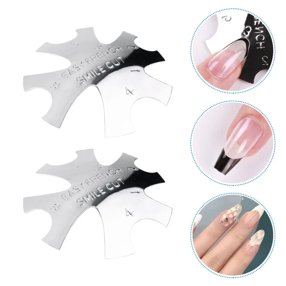 2pcs Nail Art Manicure Trimmer Cutter Template Manicure Plate Module Tool