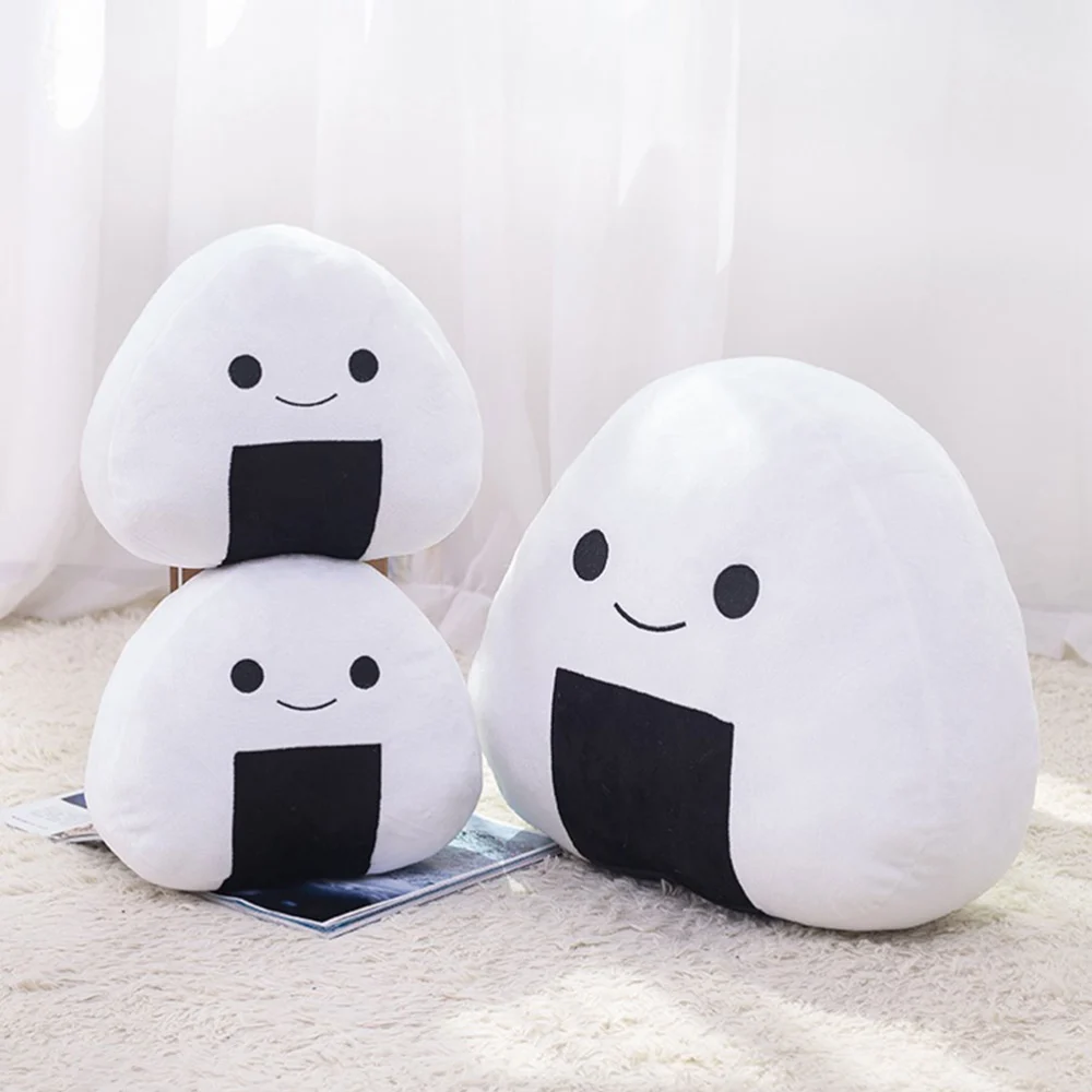 1pc Japanese Style Cushion Adorable Throw Pillow Rice Roll Shape Doll Stuffed Plush Toy Festival Gift 48x17x42cm