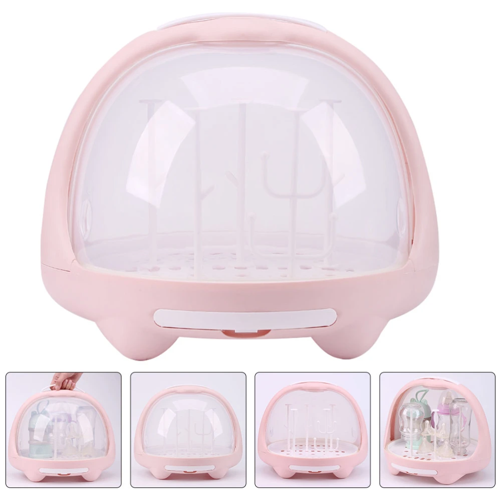 1pc Bottle Storage Box Dustproof Dripping Children's Tableware Dry Storage Box