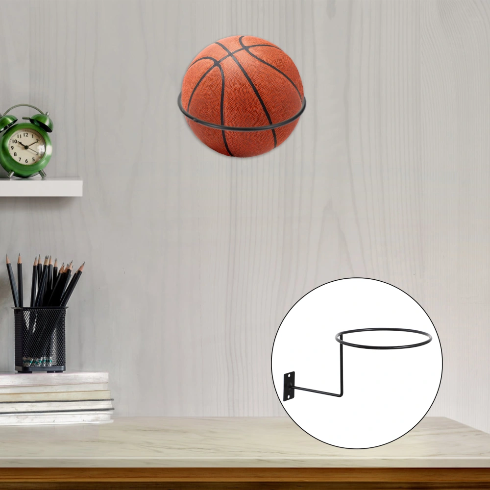 1pc Wall Ball Rack Basketball Shelf Football Display Stand Balls Storage Rack with Screws