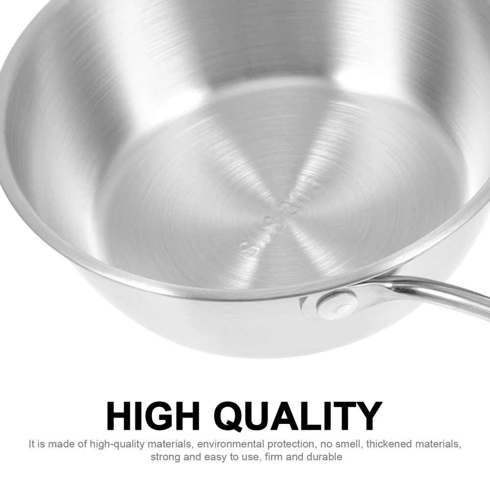 1 Pc Practical Stainless Steel Bowl With Handle Exquisite Korean Cuisine Bowl Cold Bowl