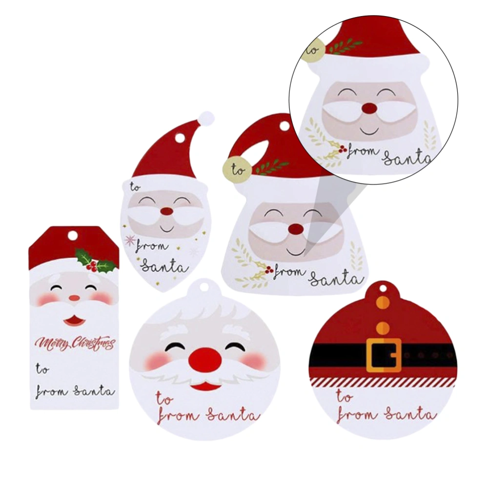 100 Pcs Santa Claus Gift Tags Christmas Party Favor Gift Tags for Festival Gift