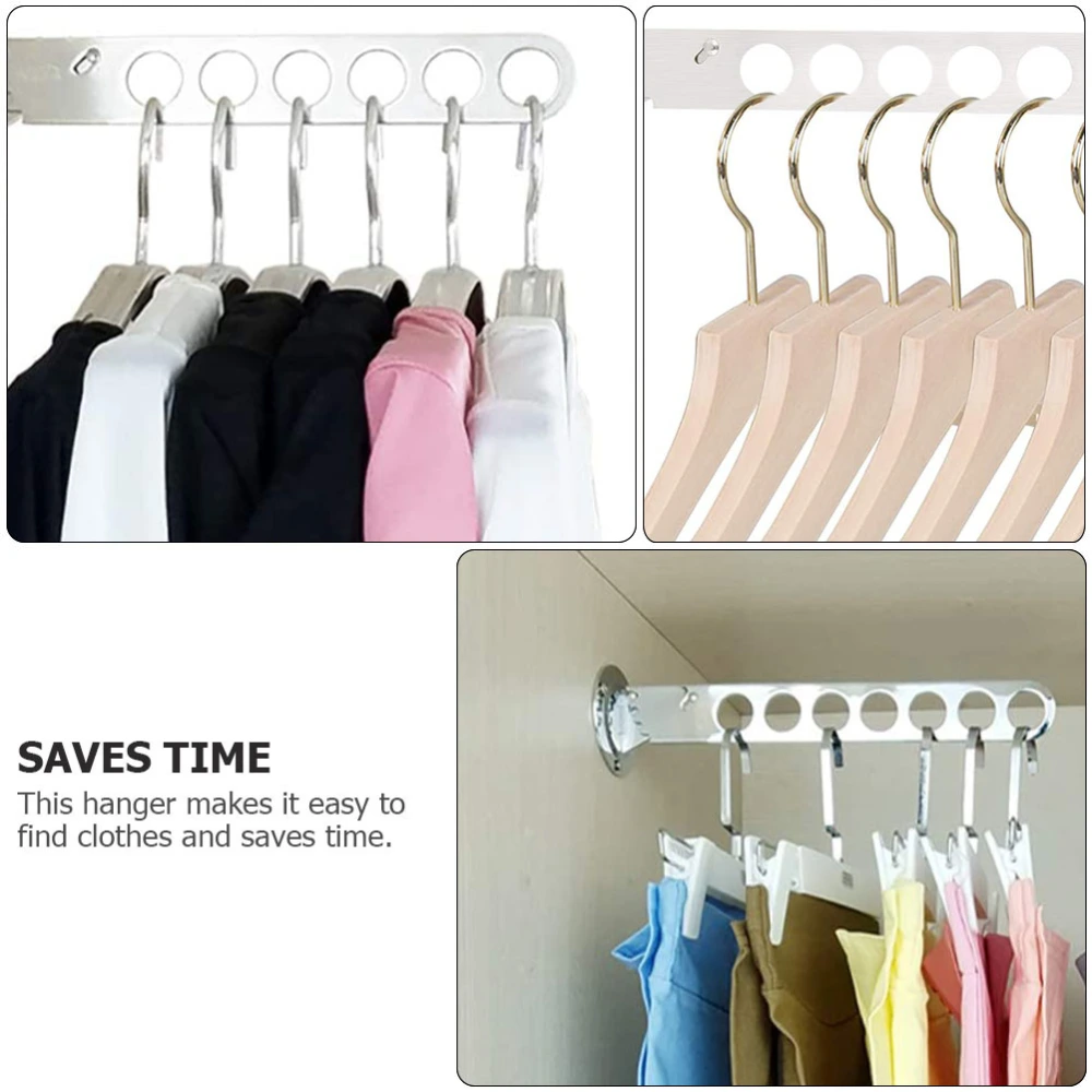 Wall-mounted Laundry Hanger Closet Storage Organizer Stainless Steel Hanger