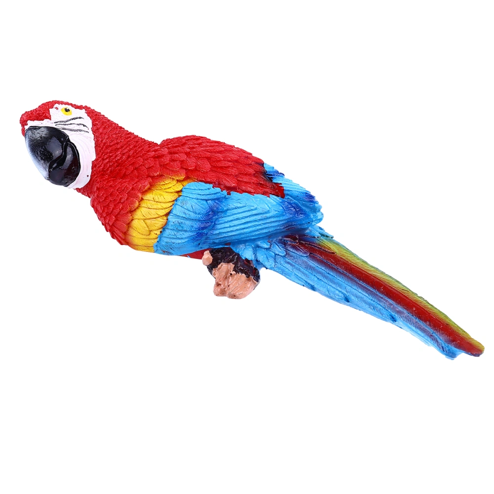 Outdoor Garden Parrot Wall Ornament Resin Wall Hanging Adornment (Red)