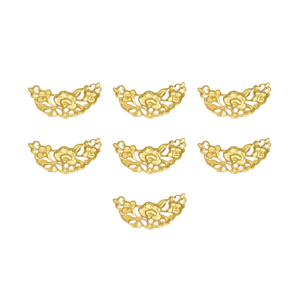 100 Pcs Bridal Plating Iron Simulation Crescent DIY Hair Pin Accessories for Women Hairpin Hairband Supplies (Golden)