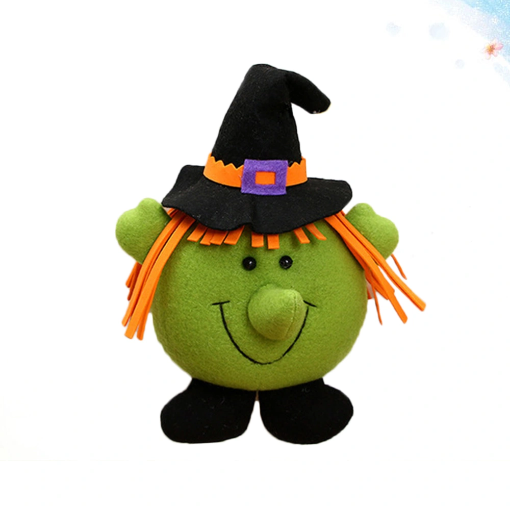 Halloween Decorations Ghost Festival Witch Pumpkin Doll Pendant Bar Shopping Mall Children's Gift Toys Halloween Decorations (Green Witch)