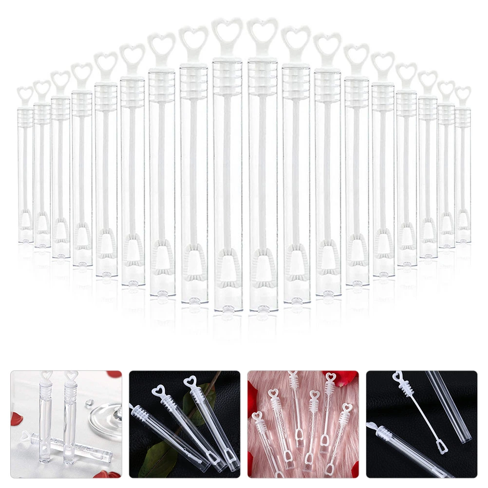 18pcs Empty Bubble Wands Bottle Refillable Bubble Wands Tube Bubble Making Wands
