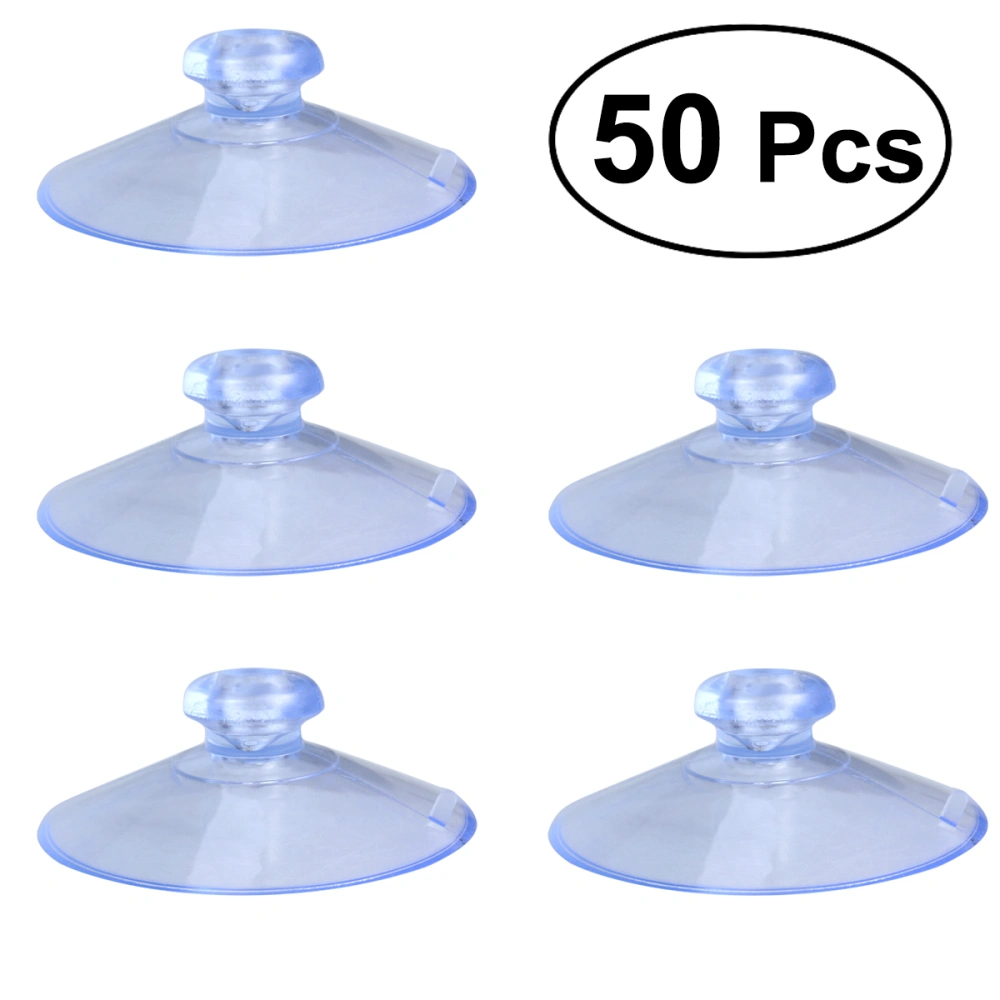 50 Pcs Clear Plastic Suction Cup Sucker Pads without Hooks 4.5CM