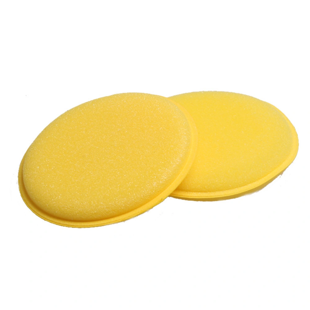 12pcs Waxing Polish Wax Sponge Applicator Pads for Vehicle Glass Cleaning (Yellow)