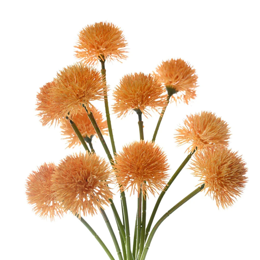 12Pcs Simulation Flowers Lifelike Dandelions Household Fake Dandelions Ornaments