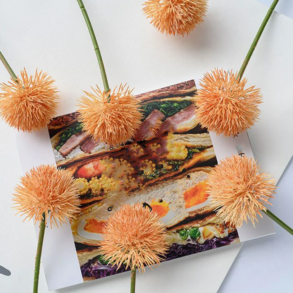 12Pcs Simulation Flowers Lifelike Dandelions Household Fake Dandelions Ornaments