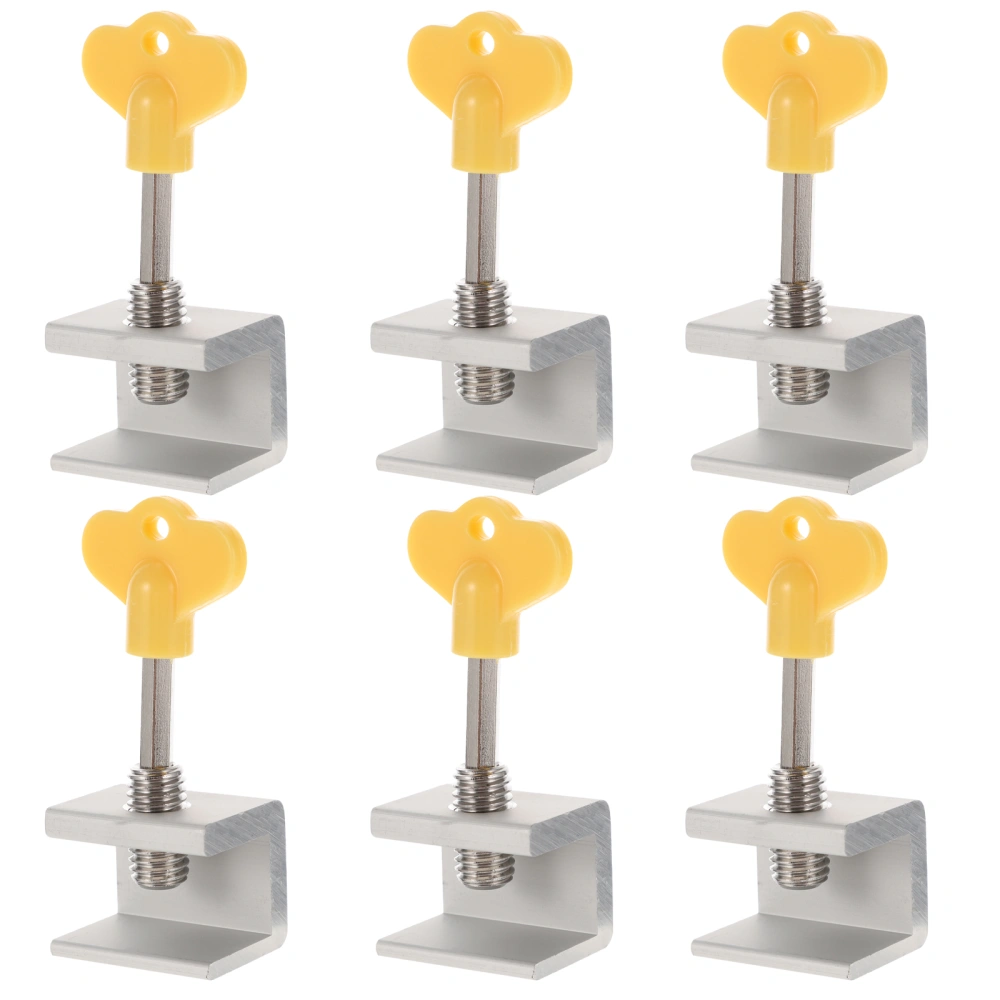 6pcs Household Window Limiter Limiting Lock Children Clamp-resistant Safety Lock