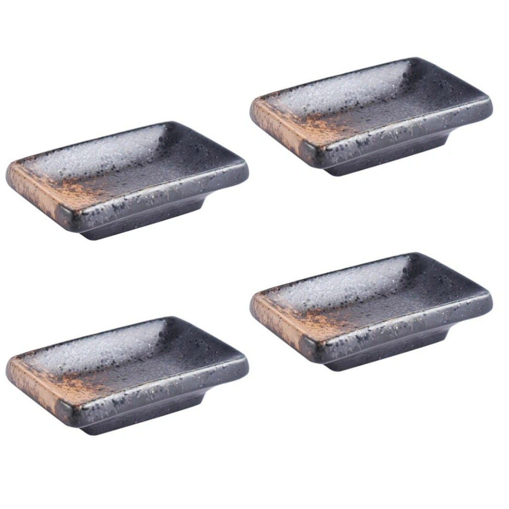 4pcs Japanese Dressing Dishes Soy Sauce Dishes Dipping Bowls for Home Restaurant