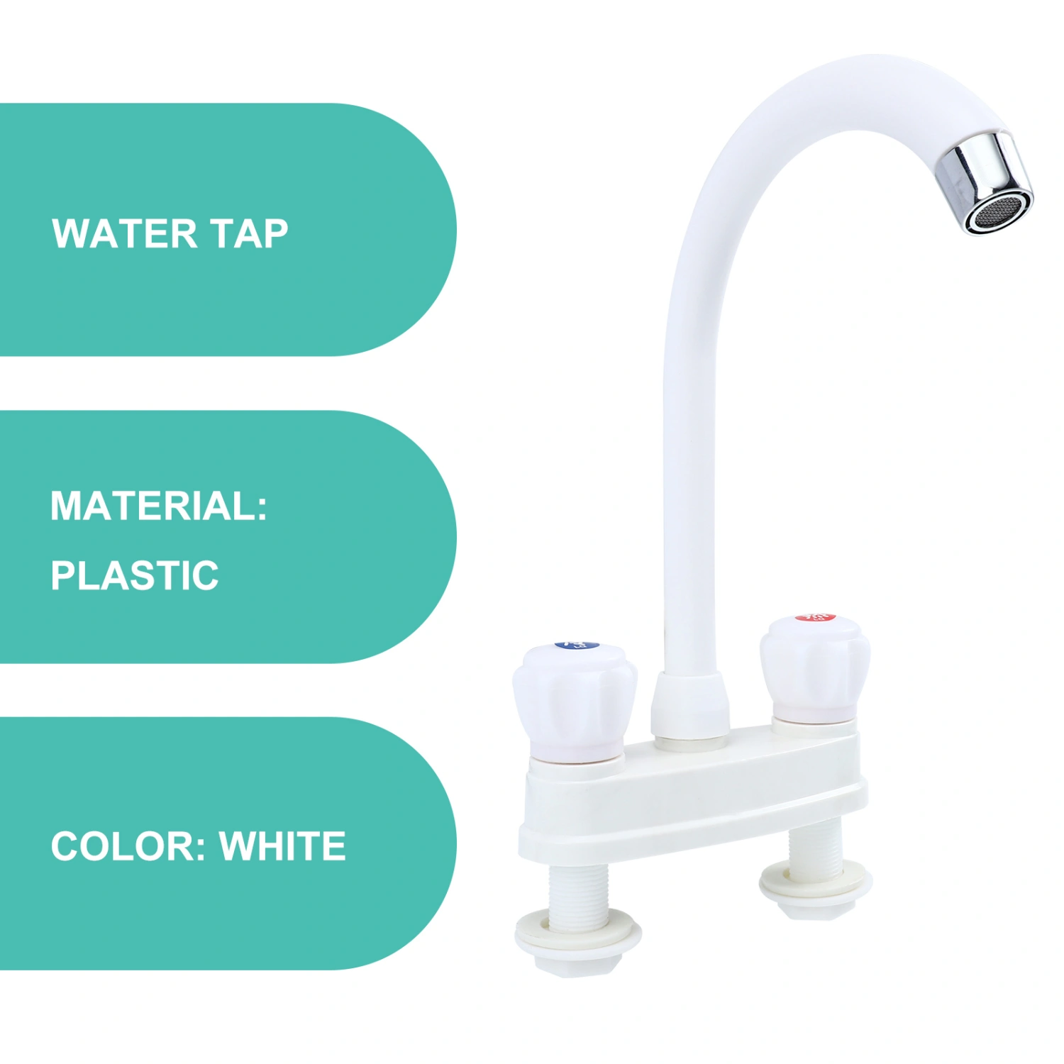 Practical Sink Faucet Two Handle Faucet Basin Two Handle Faucet 1/2inch