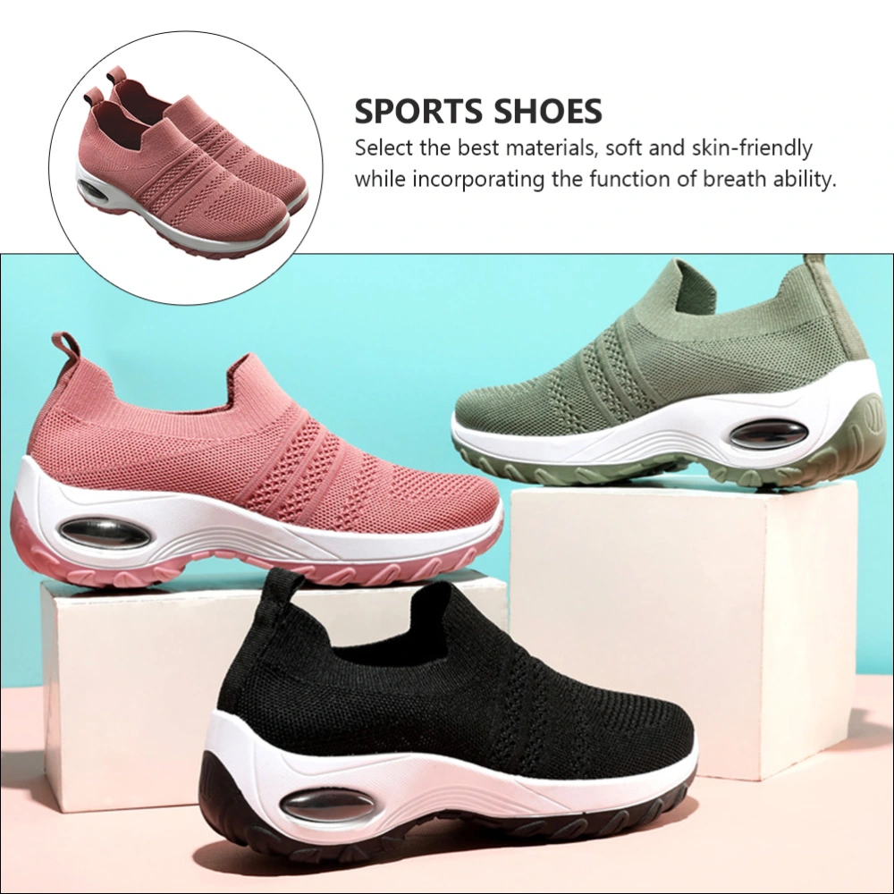 1 Pair Sports Shoes  Air Cushion Running Shoes Fitness Free-lace Casual Shoes