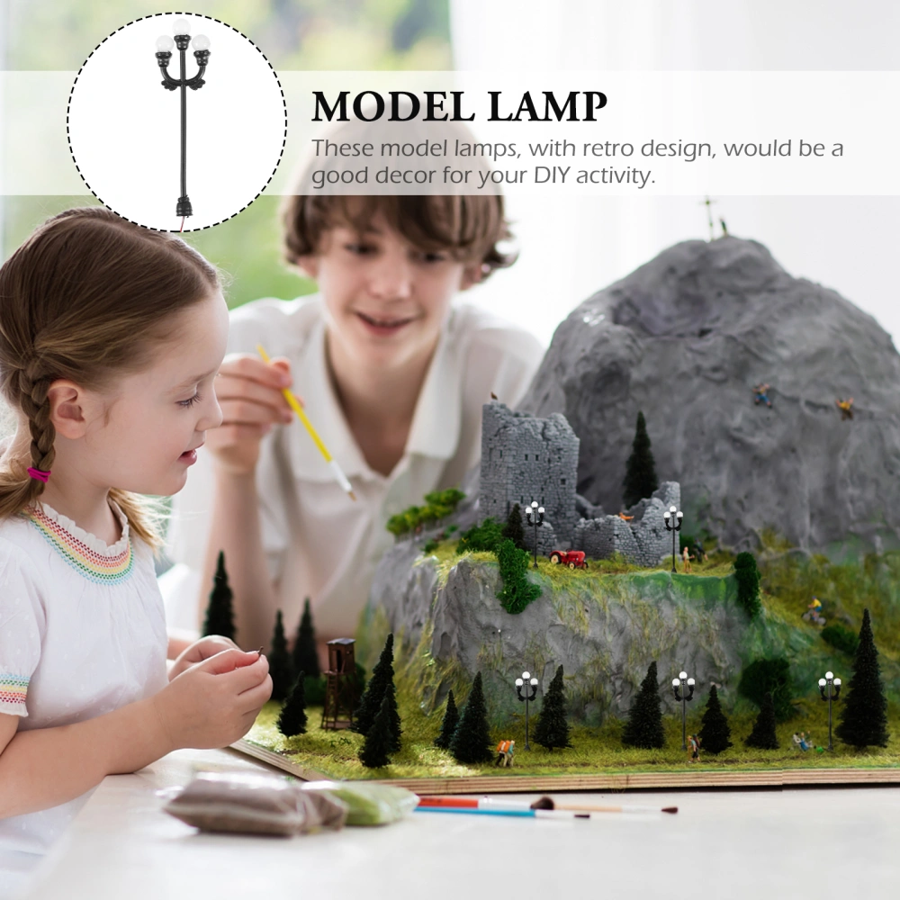 3 Pcs Sand Table Model Lamp Landscape Street Lamp Model Lamp Park Lamp (3 Lamps)