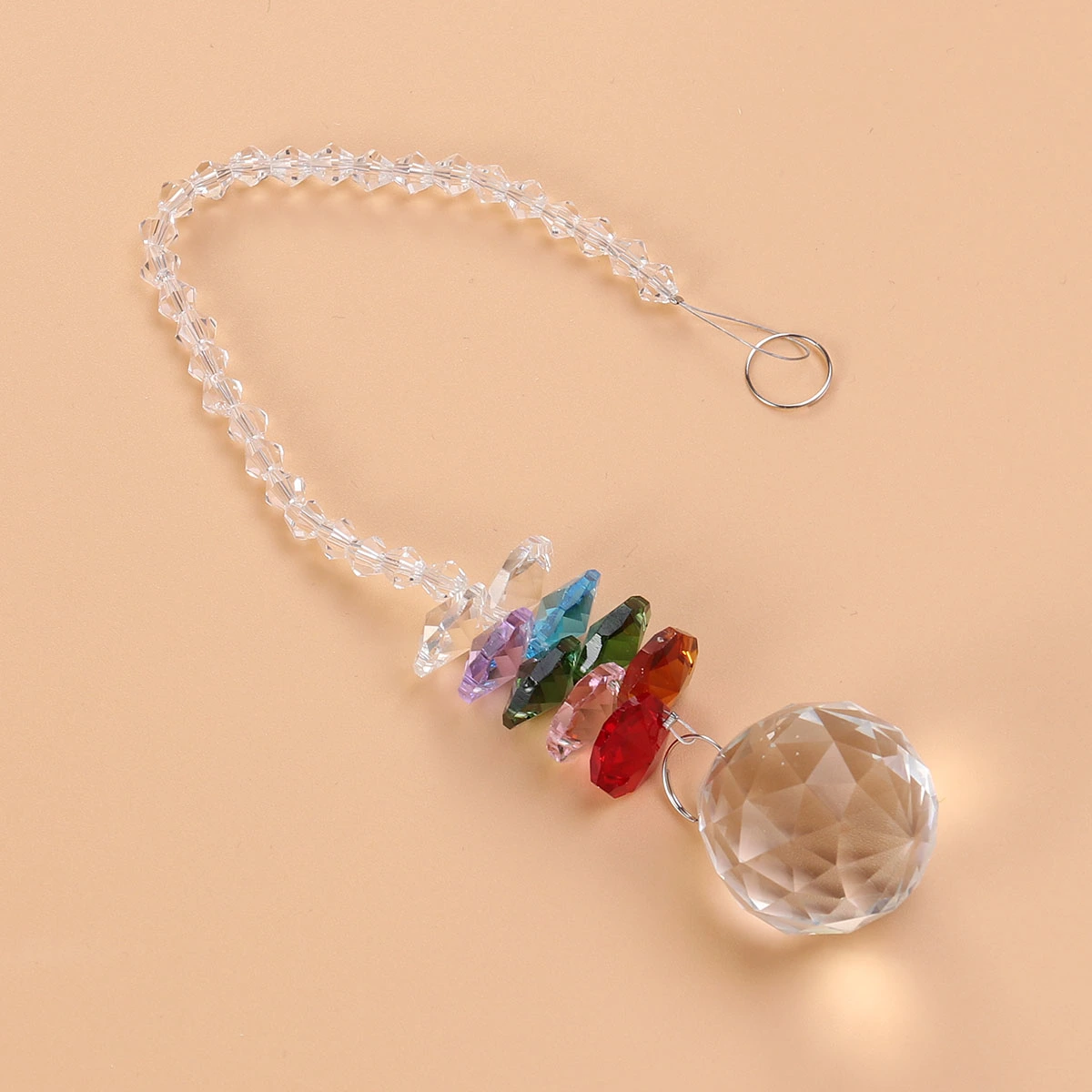 Crystals Ball Prisms Rainbow Window Octagon Chakra Suncatcher for Wedding Decor Ceiling Lamp Hanging Lighting Chandelier