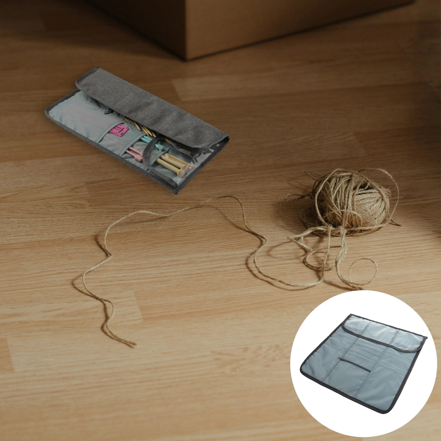 1Pc Simple Crochet Bag Crocheting Needle Holder Home Knitting Needles Organizer