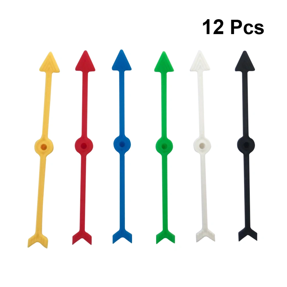 12pcs 10cm Rotating Pointer Desktop Table Games Prop Funny Plastic Playing Toy (Random Color)