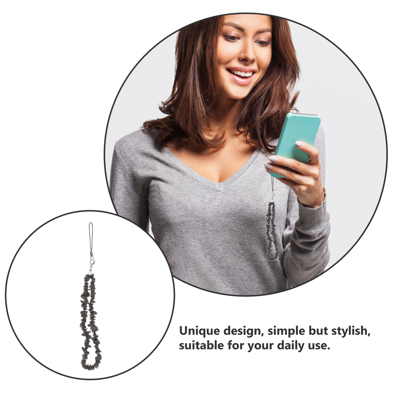 Multi-function Phone Lanyard Lovely Phone String Phone Hanging Beads Chain