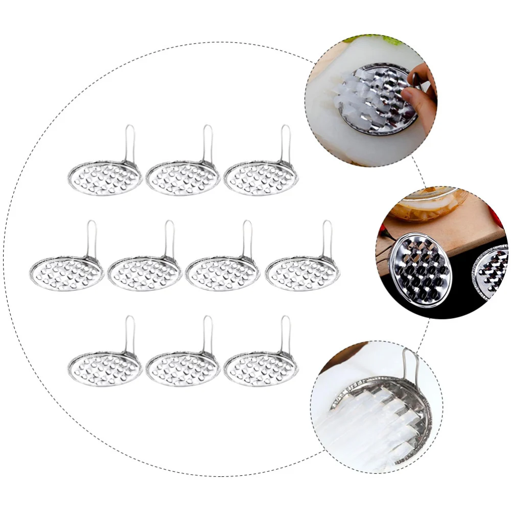 10 Pcs Jelly Scraping Tools Cheese Scrapers Multipurpose Fruit Scrapers (Silver)