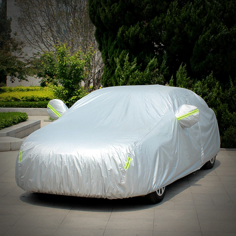 Fashion Car Cover Summer Sunscreen Dustproof Auto Protection Cover for Outdoor Indoor (Size L)