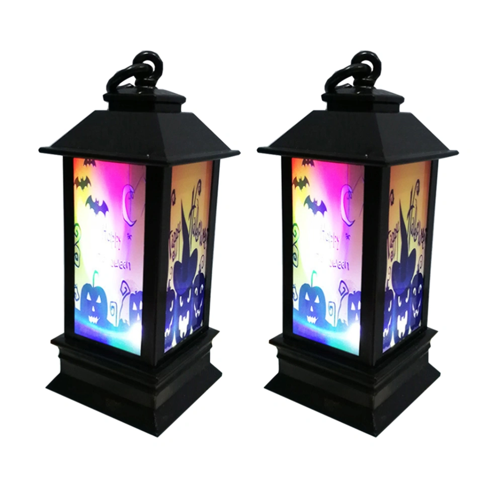 2pcs Halloween LED Night Light Decoration Lantern Lamp for Home Party Garden KTV Bar (Pumpkin Pattern)