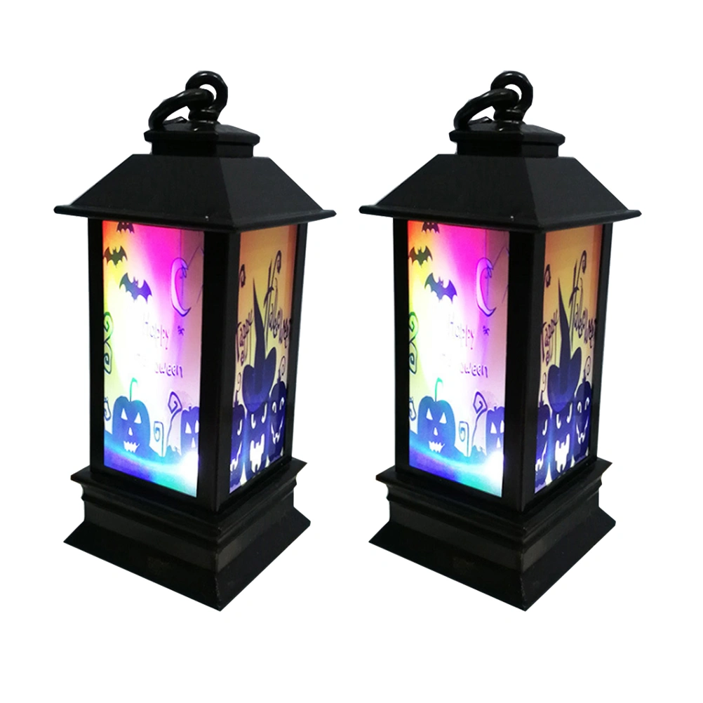 2pcs Halloween LED Night Light Decoration Lantern Lamp for Home Party Garden KTV Bar (Pumpkin Pattern)