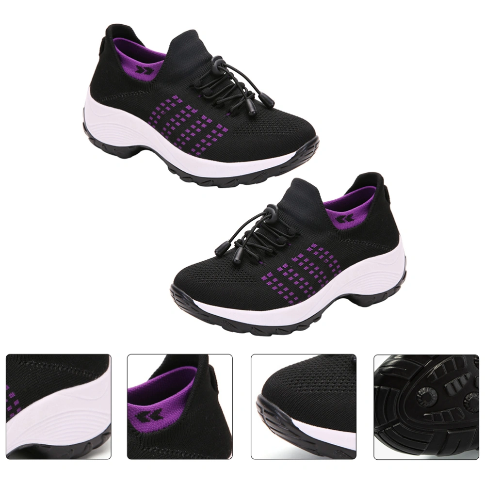 1 Pair Spring Summer Knitting Sports Shoes Leisure Style Mom Shoes Female Shoes