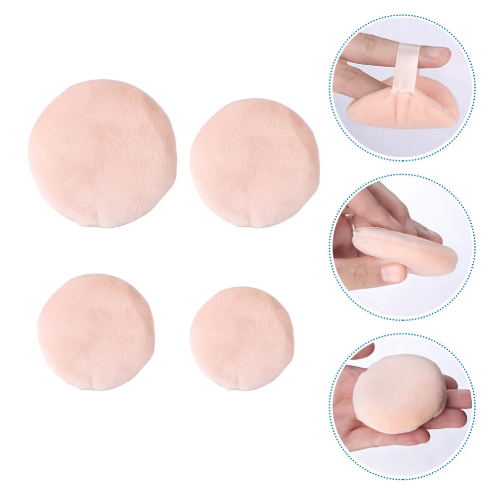 4pcs Cotton Makeup Puff Loose Powder Puff Cosmetic Puffs Cushion for Makeup