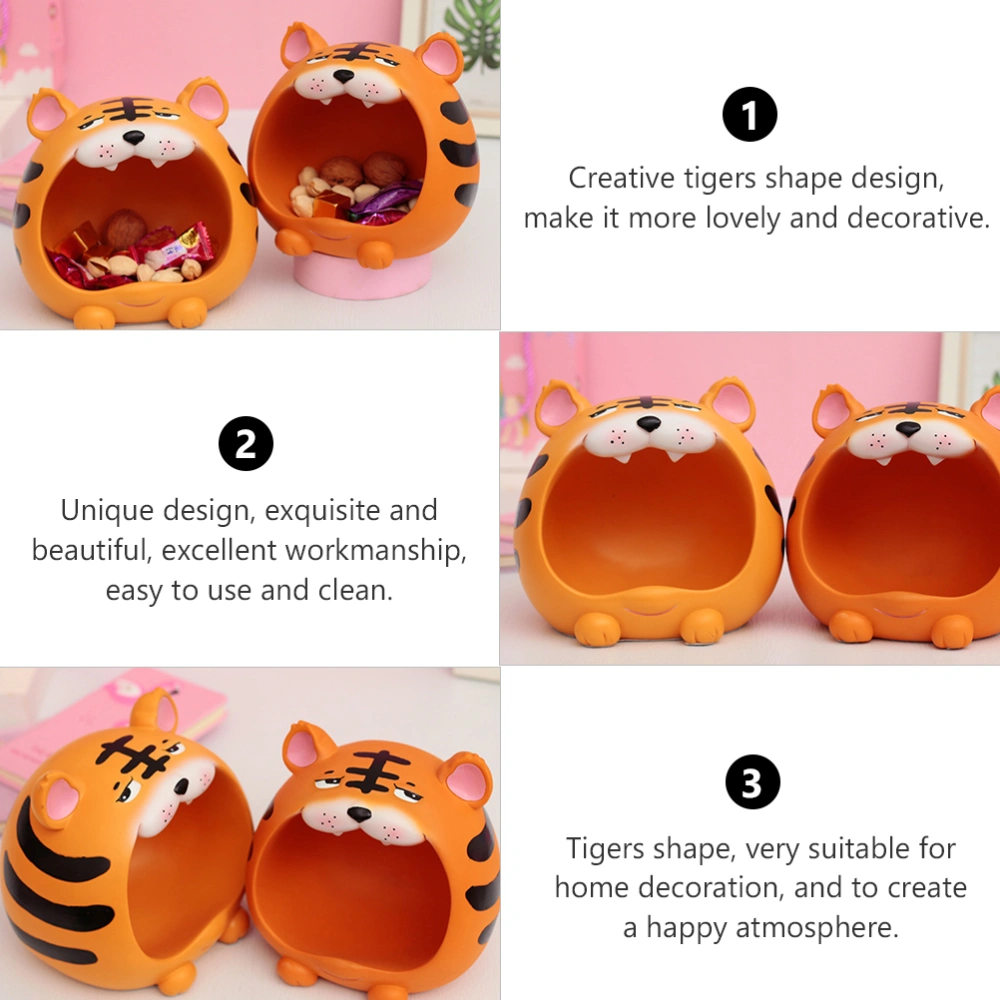 1pc Adorable Tigers Shape Storage Box Tigers Shape Decor Tigers Table Decor